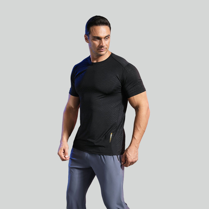 New Summer Short Sleeve Round Neck Quick-drying Breathable Sports T-shirt Men