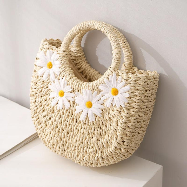 2023 Little Daisy Handwoven Beach Bag