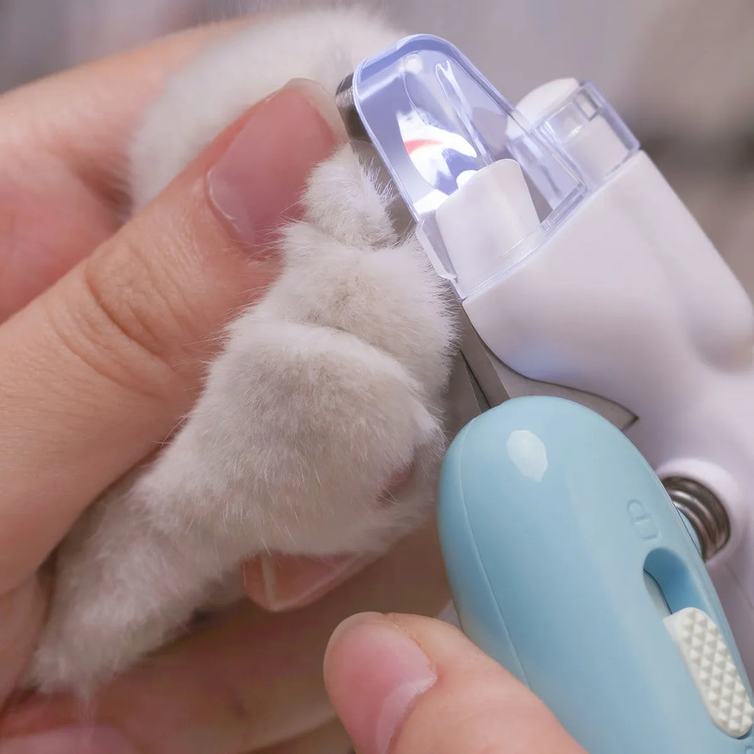 Illuminate & Safely Trim: Professional Pet Nail Clippers with LED Light