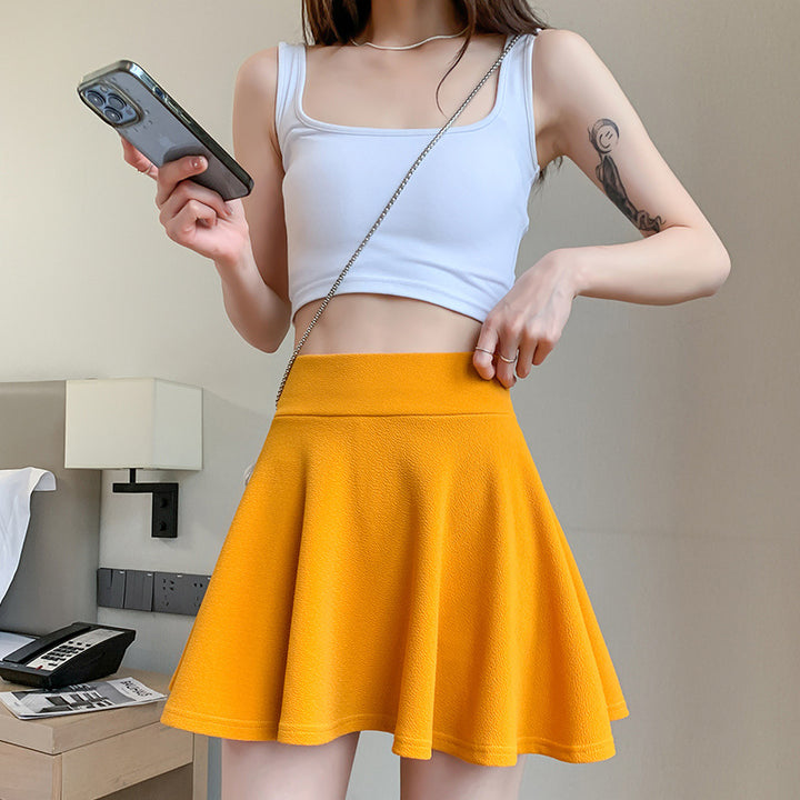 Summer Mini Pleated Skirt with Built-In Shorts