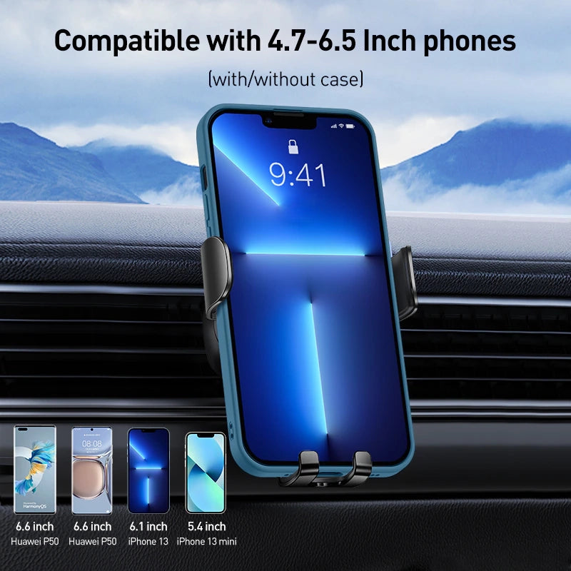 Metal Car Air Vent Phone Holder - Secure & Stylish Mount