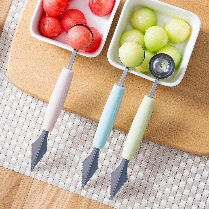 Stainless Steel Melon Scooper and Carving Knife