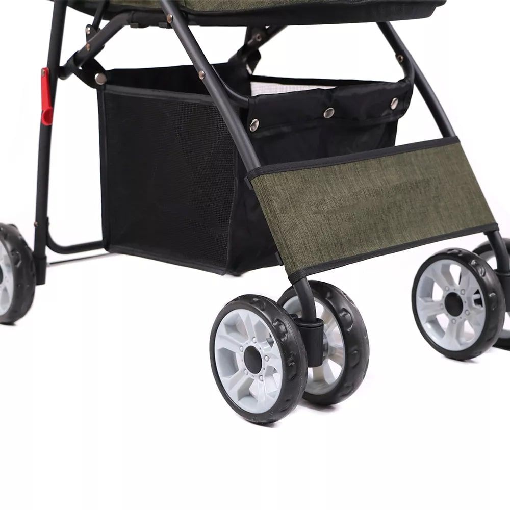 Lightweight Pet Stroller for Dogs & Cats with 360° Rotating Wheels