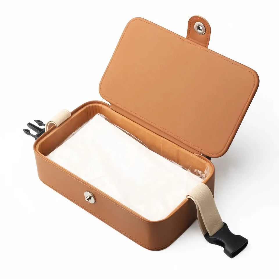 Universal Car Tissue Box - Stylish Leather Napkin Holder