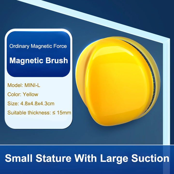 Mini Magnetic Fish Tank Brush - Double-Sided Glass Cleaner for Algae Removal