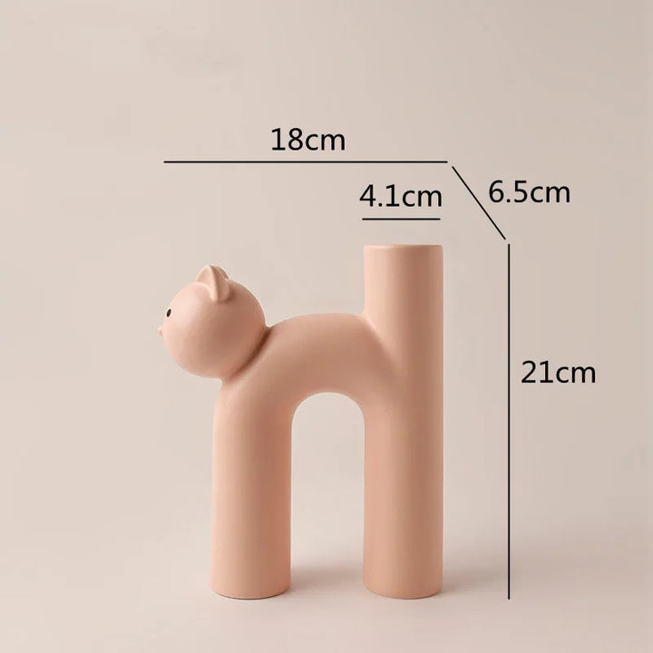 Cute Cathead Tube Vase