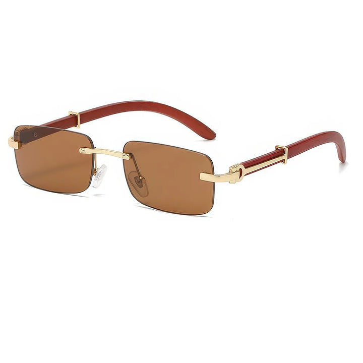 Retro Wooden Frame Sunglasses