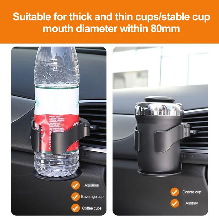 Universal Car Air Vent Cup Holder – Auto Drink Rack for Bottles & Ashtray