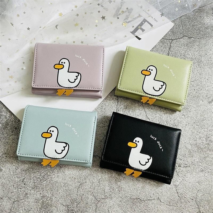 Charming Duck-Themed Mini Women's Wallet