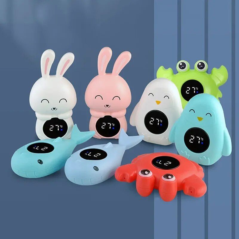 Adorable Cartoon Floating Baby Bath Thermometer with Digital LED Display