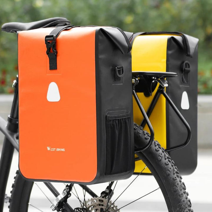 Fully Waterproof Bicycle Rack Pannier Bag with Expandable Capacity