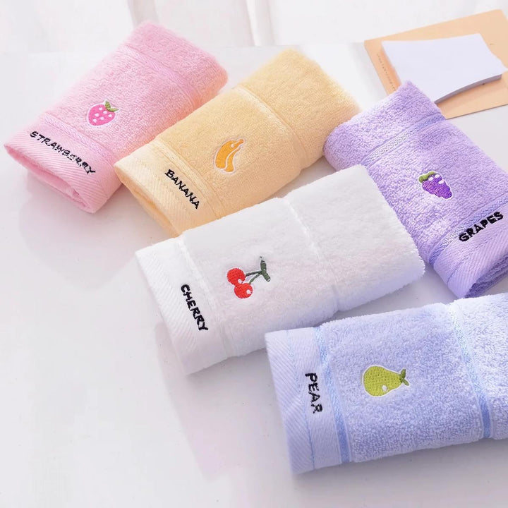 Adorable Cartoon Fruit Face Towel for Babies