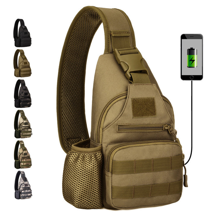 Charging port Canvas Backpack waist bag