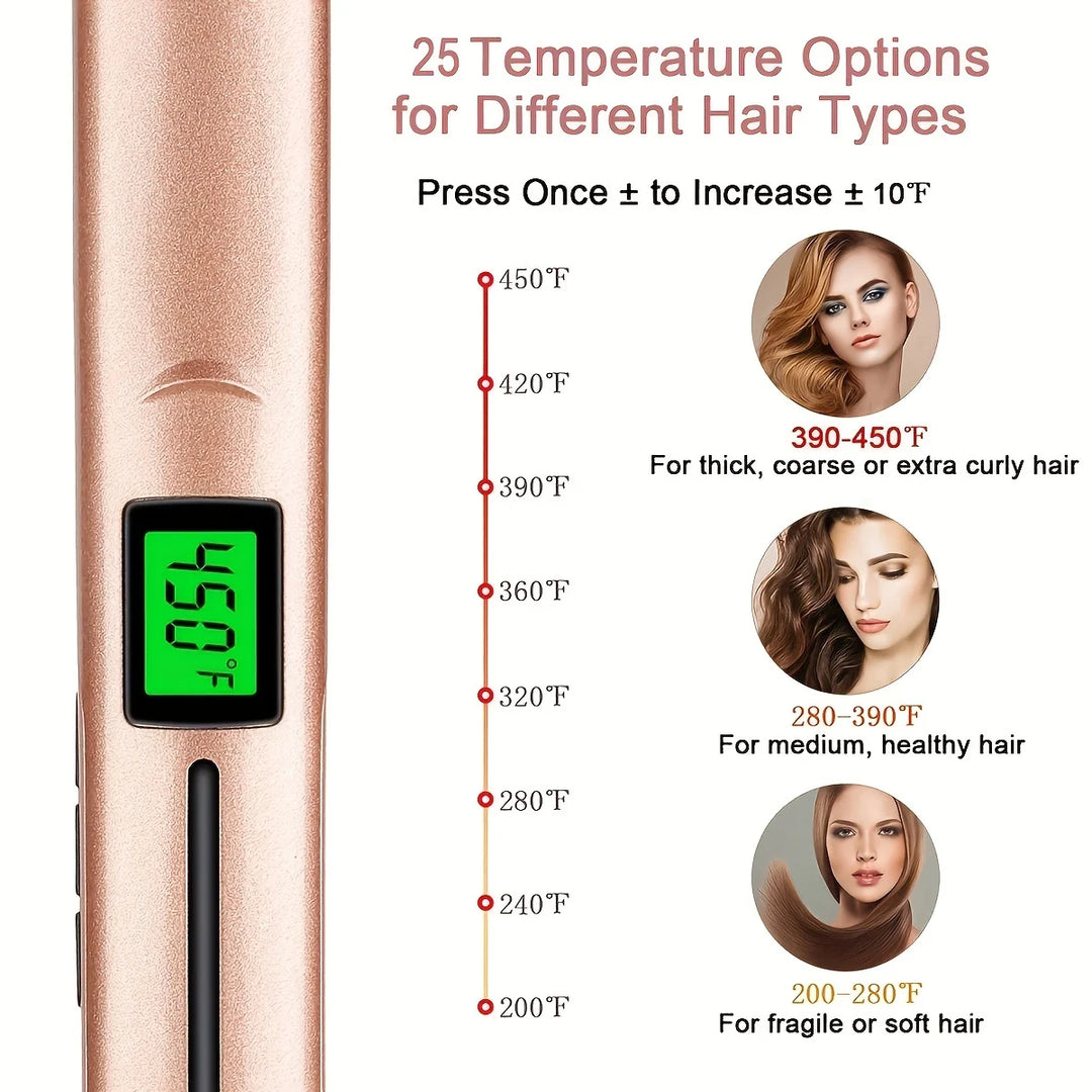 2 in 1 Flat Iron Hair Straightener Curler Fast Heating Ceramic Flat Iron Hair Straightening Iron Professional Hair Iron Styler