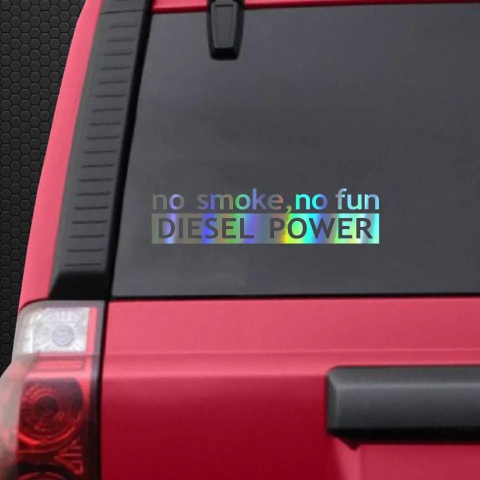 Diesel Power No Smoke No Fun Vinyl Car Sticker – Versatile and Customizable Decal