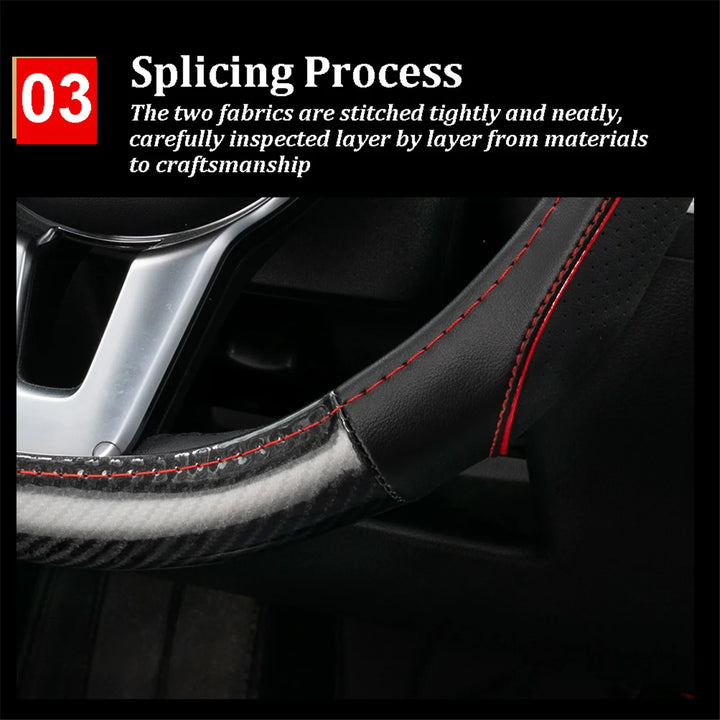 Flat Bottom D-Shape Car Steering Wheel Cover