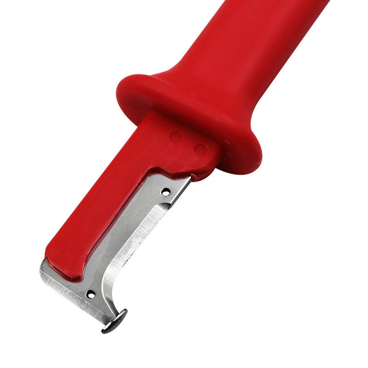 Red Wire Stripper Manual Hide Skinning Knife Insulated Conductor Peeler Electrical Cable Insulation Hide Skinning Knife