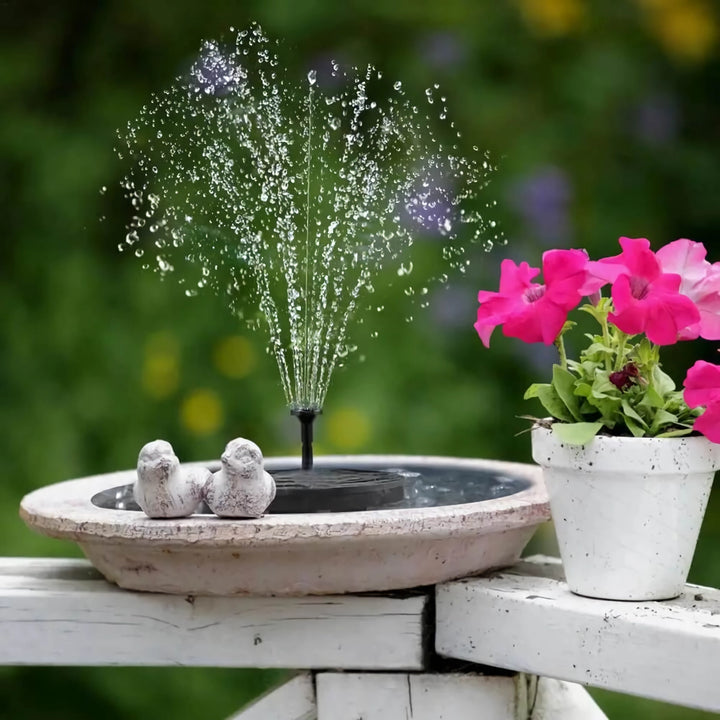 3W Solar Fountain with LED Lights & Multiple Nozzles