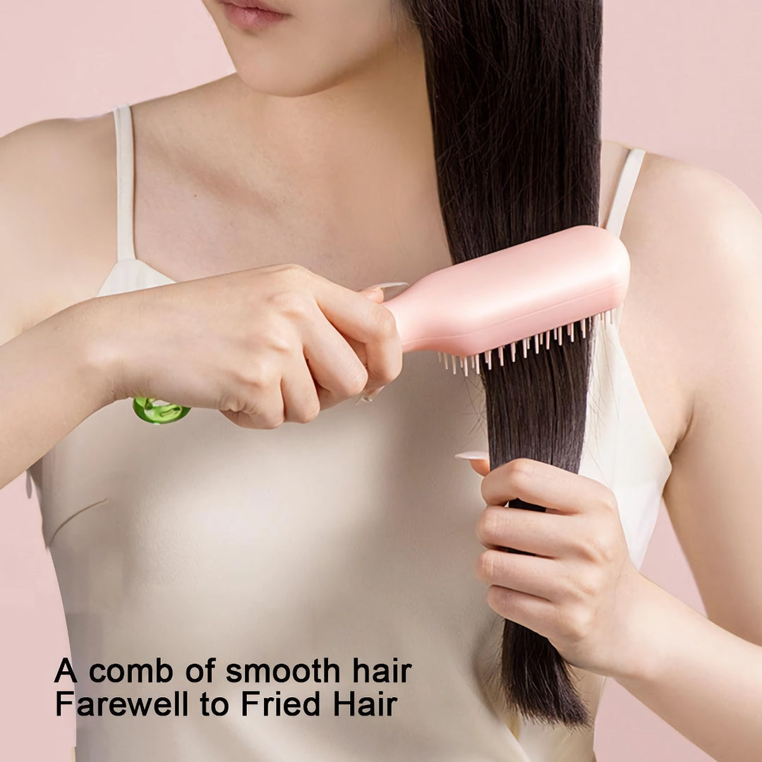 Telescopic Anti-Static Scalp Massage Comb: Self-Cleaning, for All Hair Types