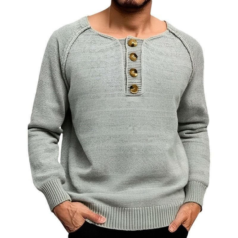 Solid Color Long Sleeve Base Lightweight Sweater