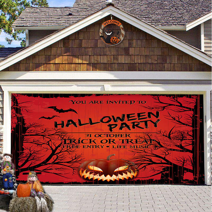 Halloween Party Decorative Hanging Cloth Garage Door Background Fabric