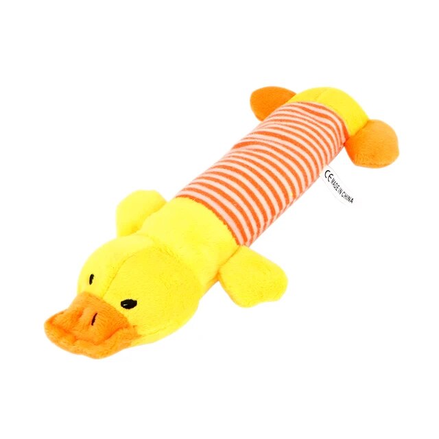 Durable Squeaky Plush Dog Toy for Teeth Cleaning and Play