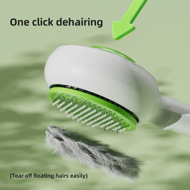 Self-Cleaning Pet Hair Removal Comb & Slicker Brush for Cats and Dogs