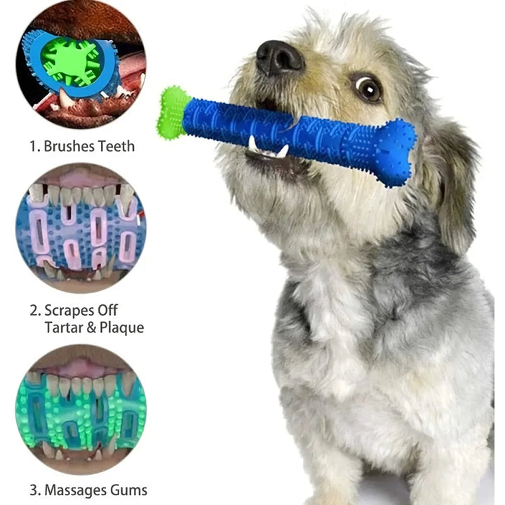 Silicone Bone Dog Molar Stick: Bite-Resistant Tooth Cleaning Toy