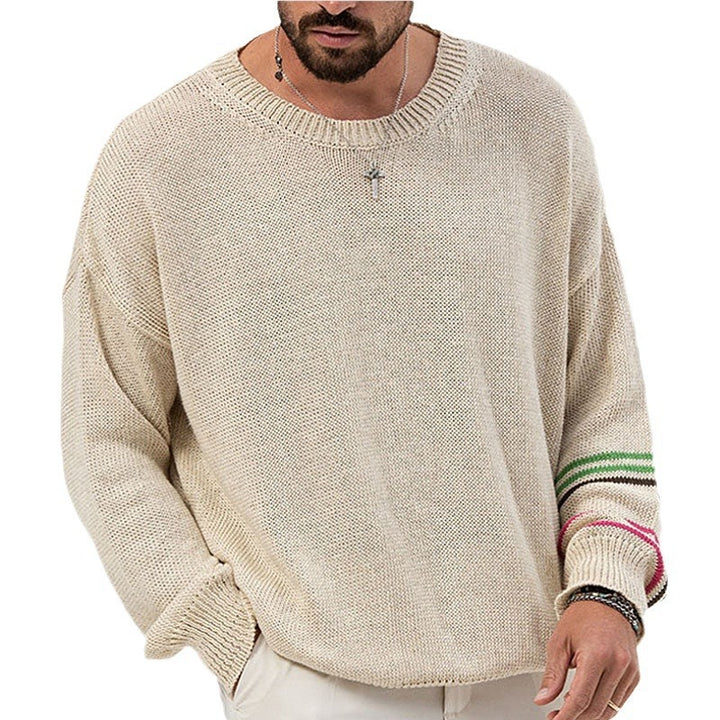 Round Neck Pullover Long Sleeve Base Lightweight Sweater