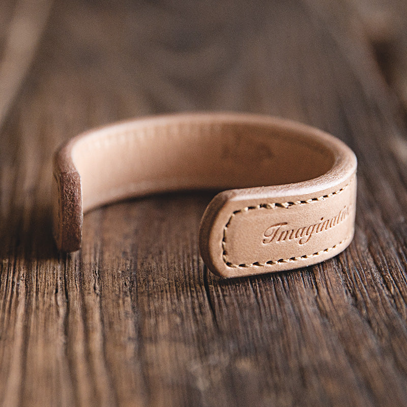 Handmade Leather Thunderbird Cuff Bracelet