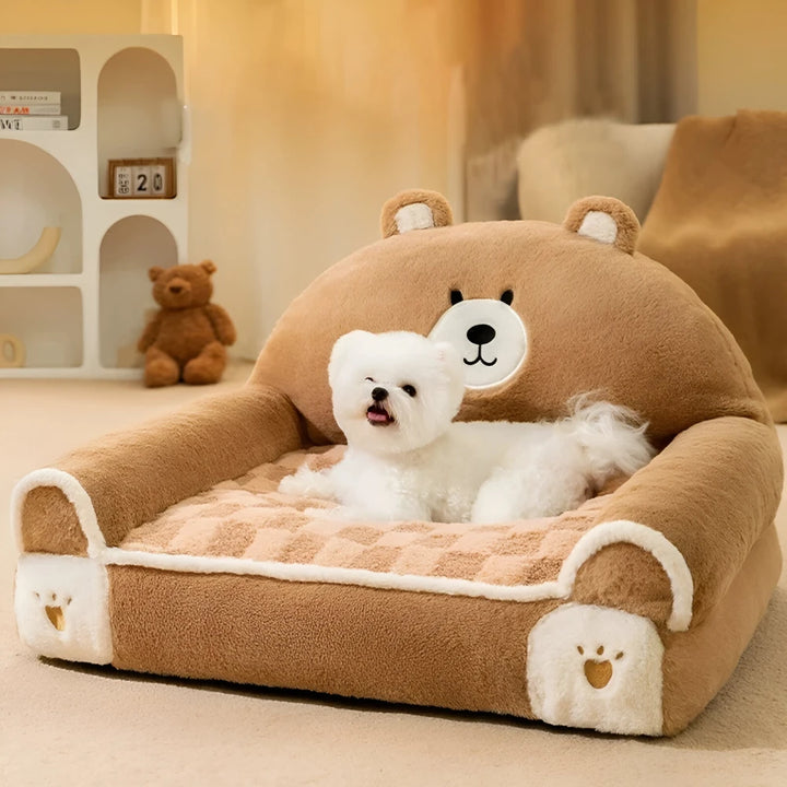 Cozy Winter Warm Pet Bed Sofa for Small Dogs & Cats