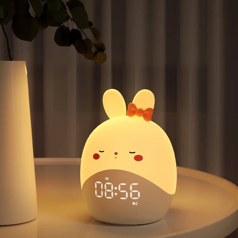 Rabbit & Duck LED Smart Alarm Clock with Night Light