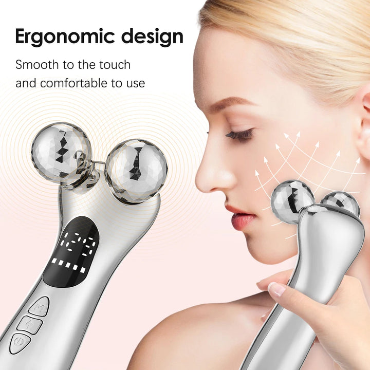 Low Frequency Pulse Massager - Vibration Facial Roller for Skin Lifting, Firming & Fine Line Reduction