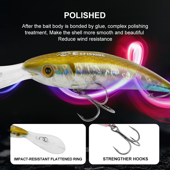 Yuantou Road Subhard Bait Floating Long Tongue Plate 90mm16g