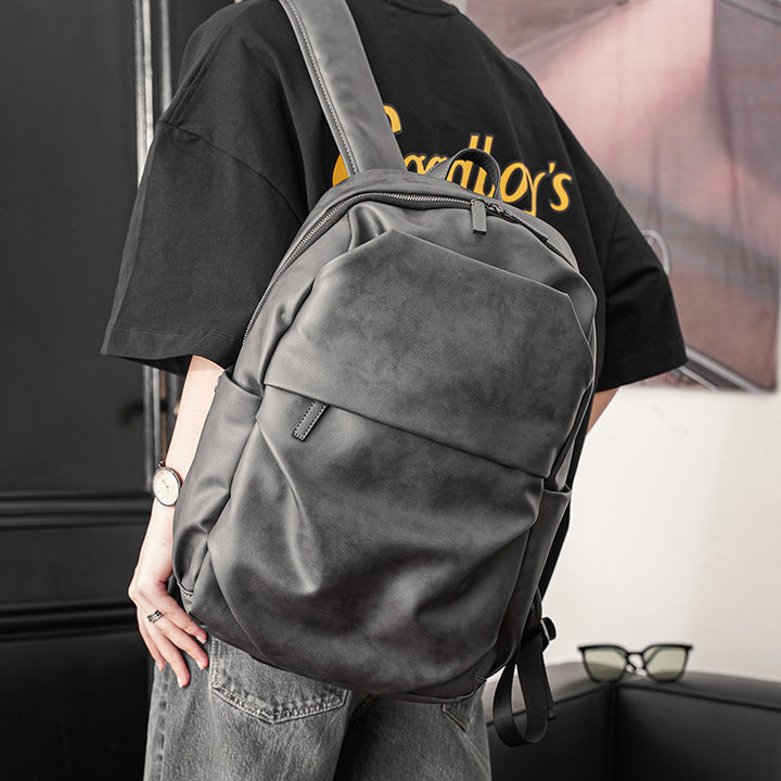 Simple Gray Men's Backpack Computer Travel