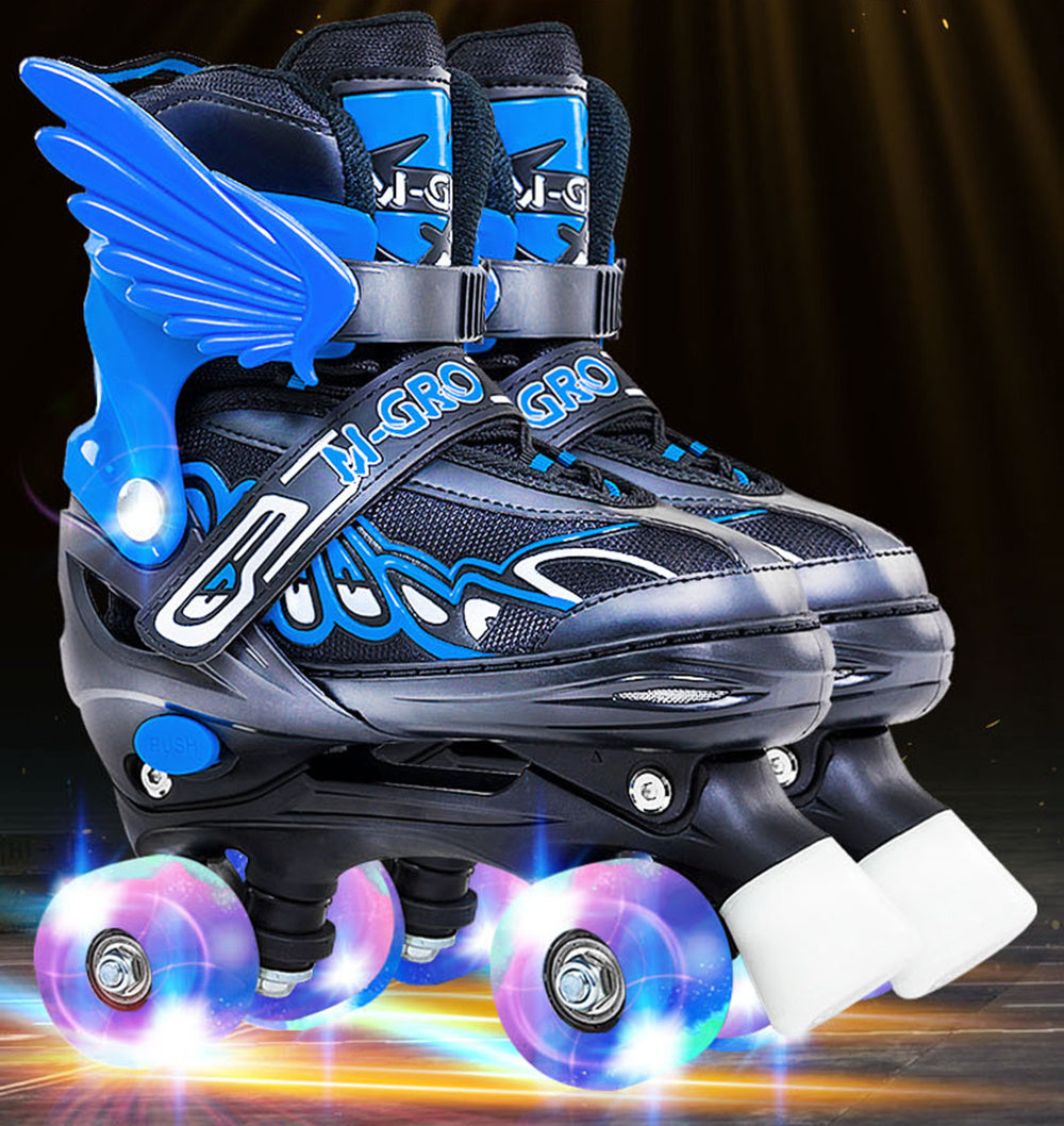 Children Adjustable Skates Roller Skates Boys Girls Kid's Roller  4-Wheels Outdoor Sports Skates