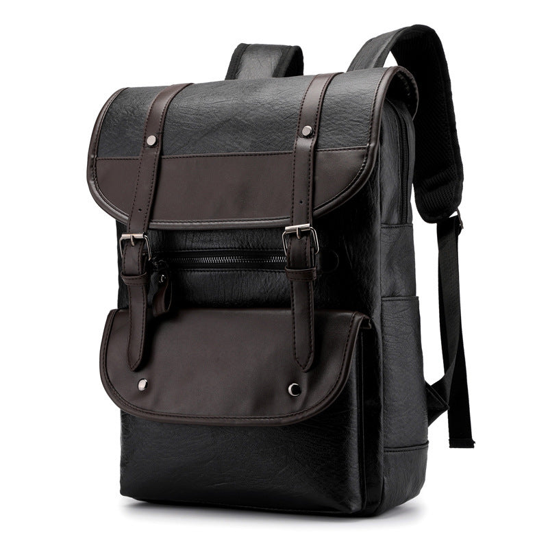 Backpack PU leather student bag