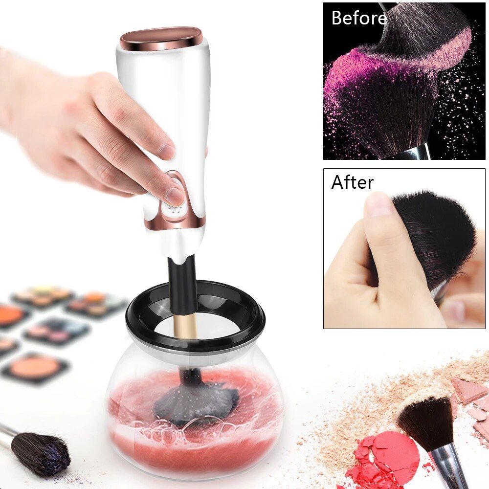 Fast and Efficient Automatic Makeup Brush Cleaner and Dryer