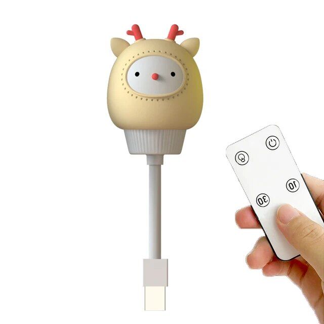 Adjustable Brightness Cartoon Night Light with Remote