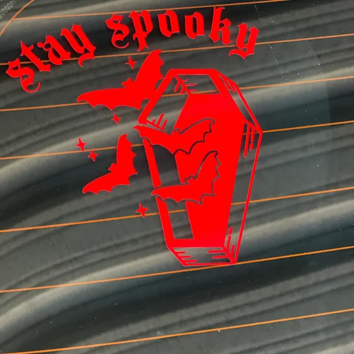 Goth Bat Stay Spooky Waterproof Vinyl Car Decal