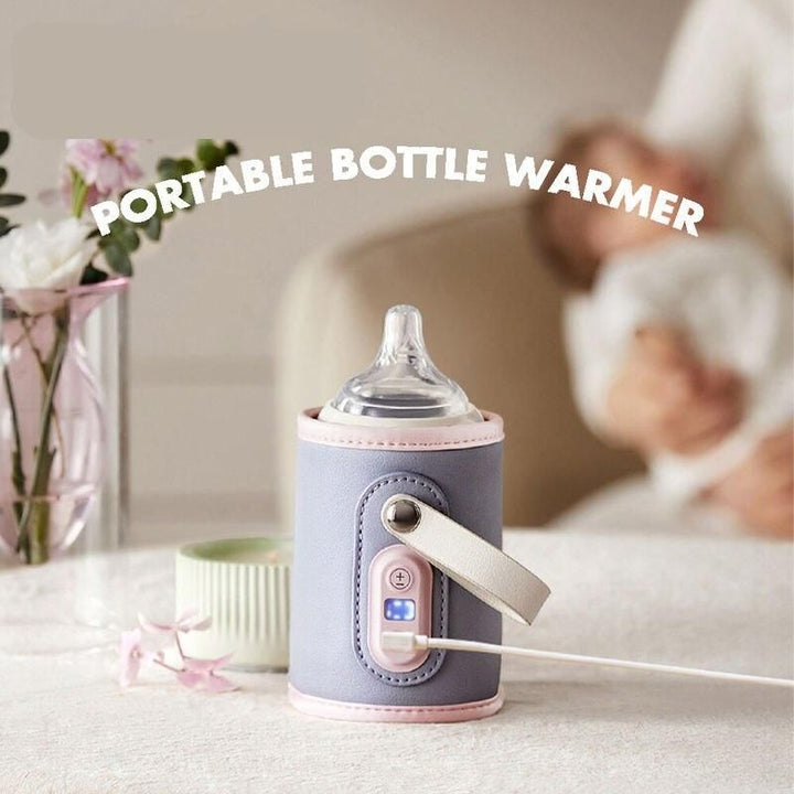 Portable USB Milk & Water Bottle Warmer with Adjustable Thermostat