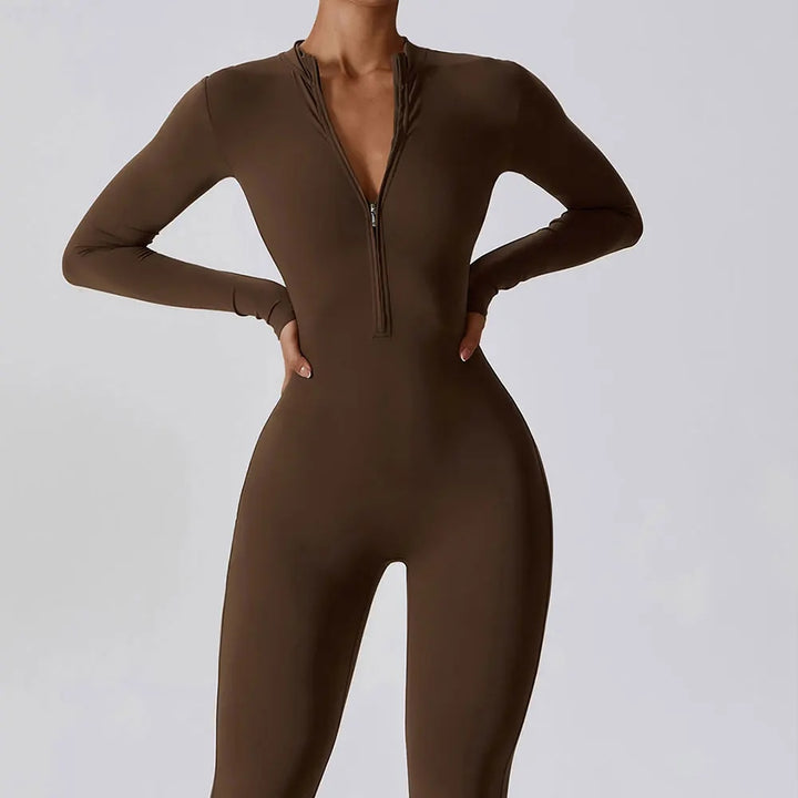 Women's Long-Sleeve Yoga Jumpsuit