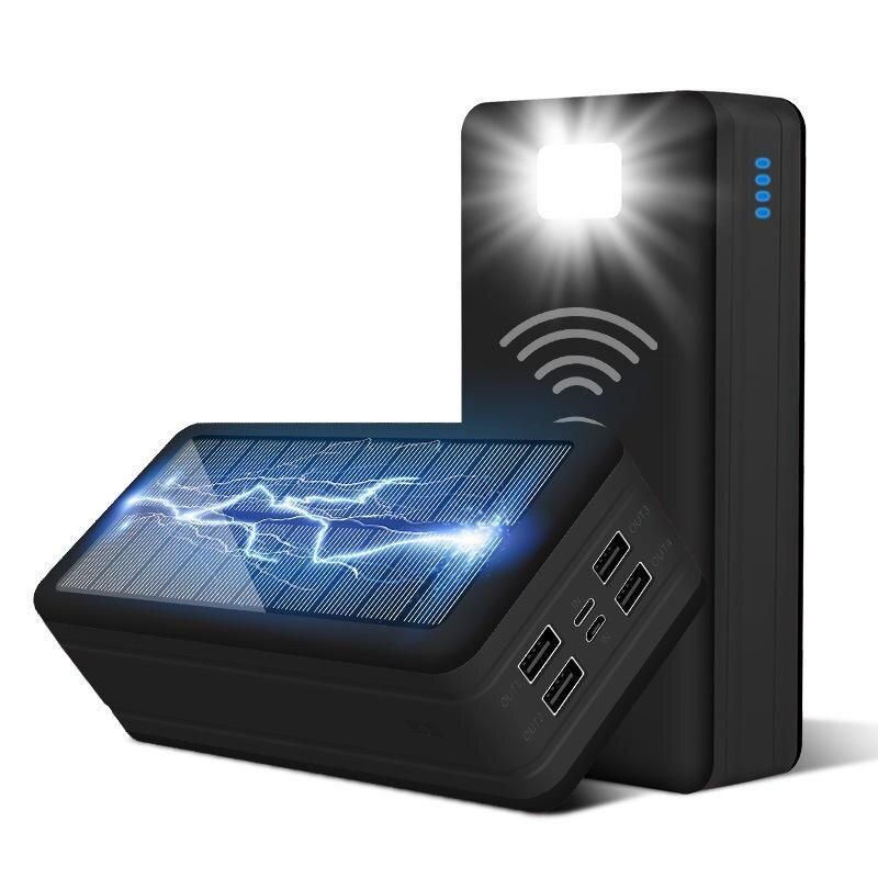 100000mAh Magnetic Wireless Solar Power Bank with Super Fast Charging & 4 USB Ports