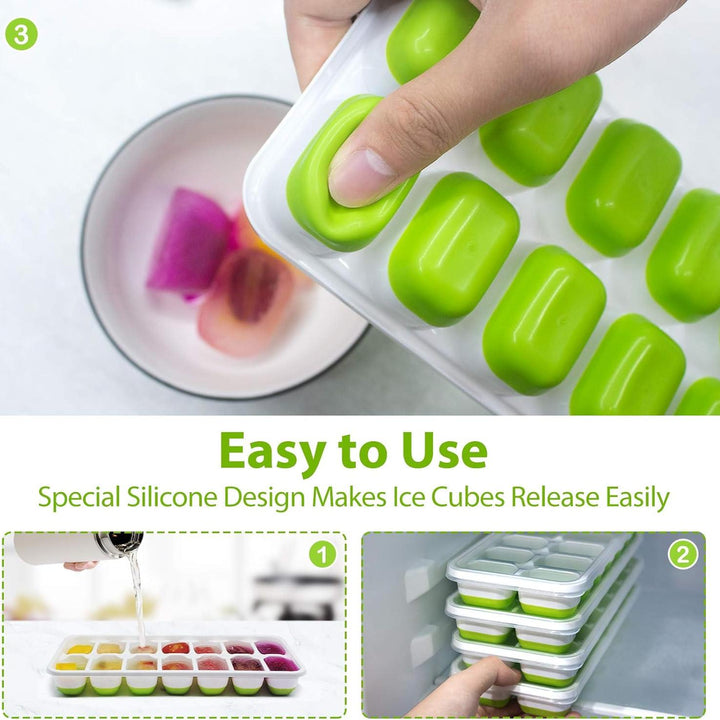 Multi-Purpose Silicone Ice Cube Tray with Lid