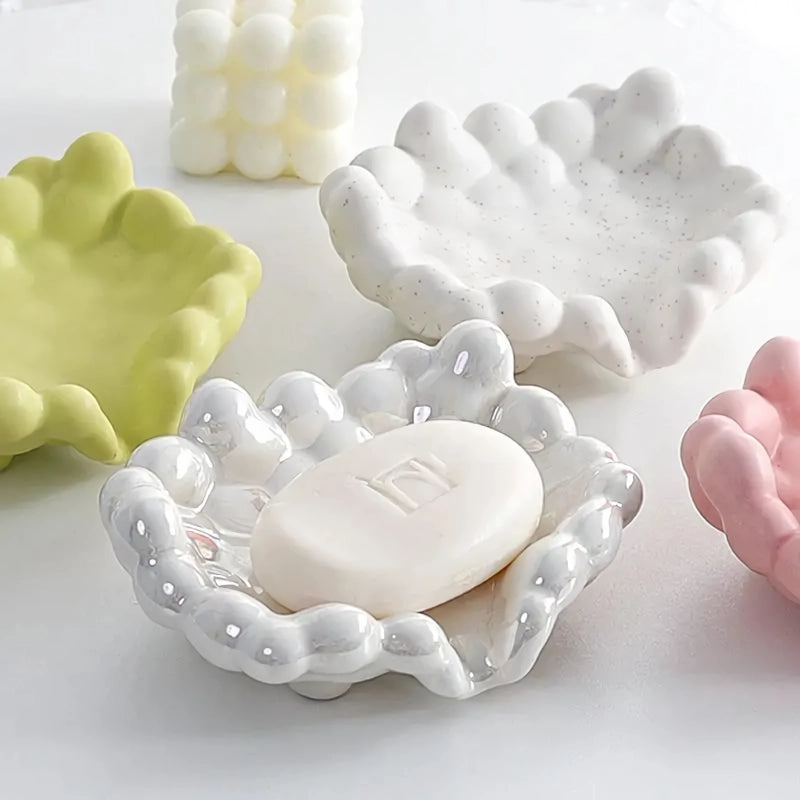 Ceramic Cloud Drain Soap Dish