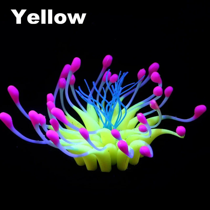 Aquarium Glowing Coral Effect Silicone Decoration