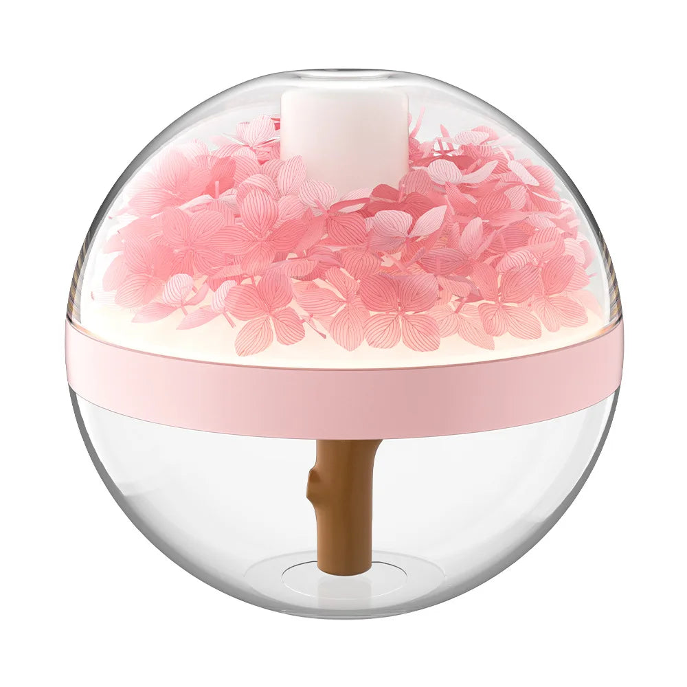 Portable Wireless Air Humidifier with Eternal Flower & Warm White Lamp