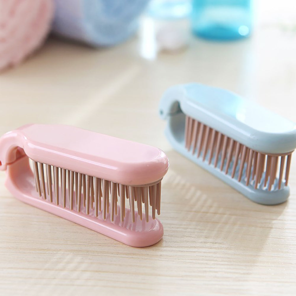 Compact Foldable Detangling Hair Brush & Scalp Massager