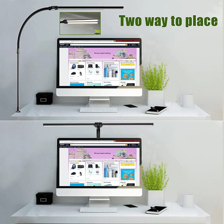 Double Head 24W LED Architect Desk Lamp with 5 Color Modes and Dimmable Light