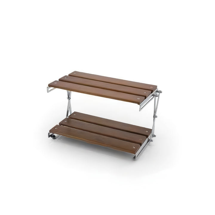 Solid Wood Collapsible Multifunction Shelf for Outdoor Picnics